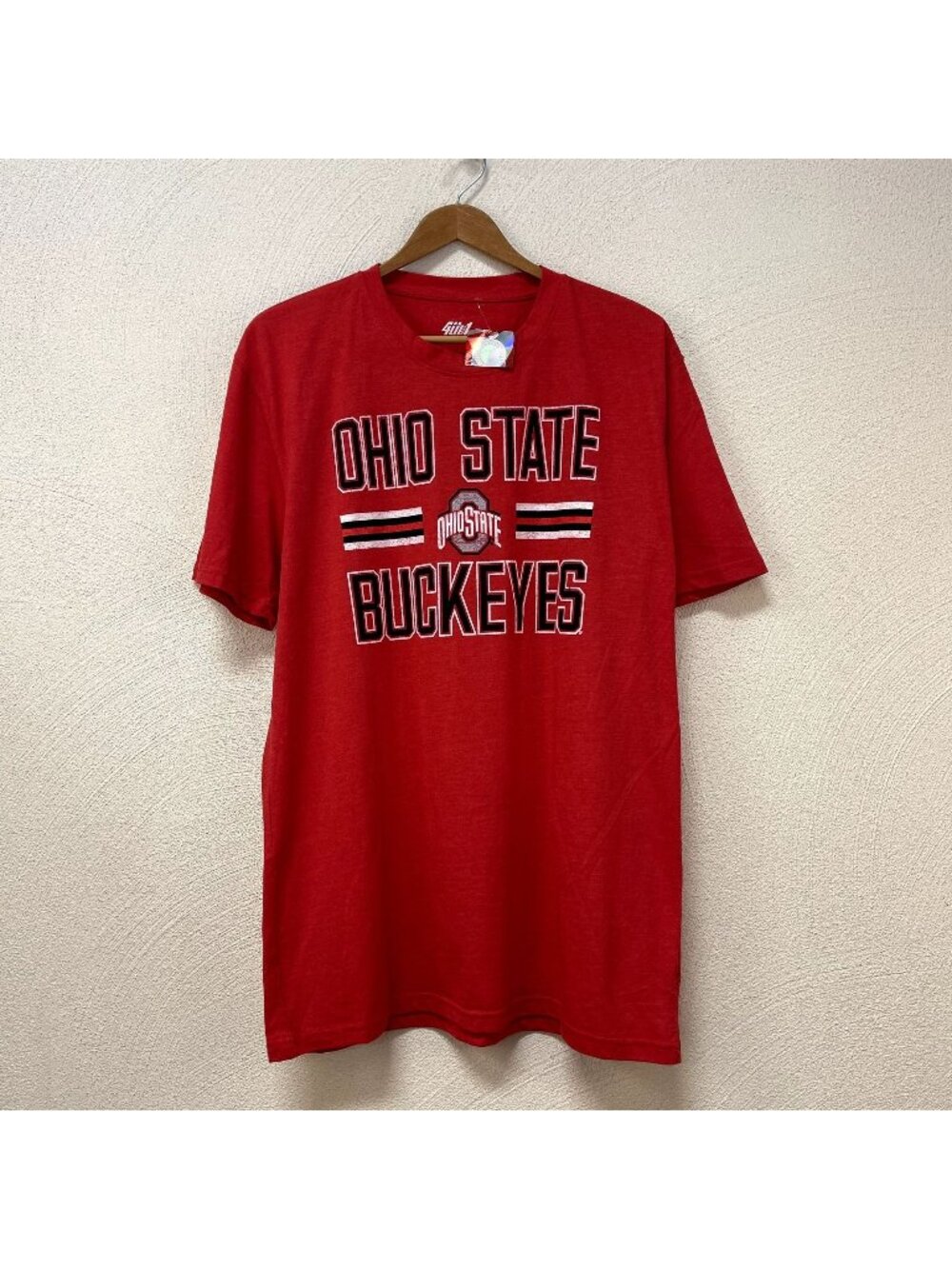 NWT Ohio State Buckeyes Red T-Shirt Graphic Tee Cotton Casual Top Sz L